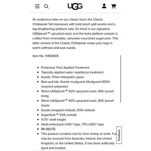 RARE! NWOB UGG Chillapeak Tall Shearling Wool Platform Boots Suede US 10 Brown - Picture 8 of 8